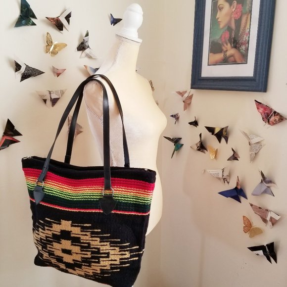 Handbags - Old Saltillo Southwestern Saddle Blanket Tote Bag